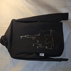 Disney Parks Cinderella Castle Black Hoodie Jacket Small